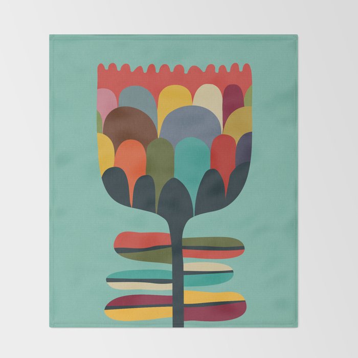Flower Poet Throw Blanket Gallery Image 2