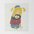 Rugged Roger - the lumberjack Throw Blanket Gallery Image 2