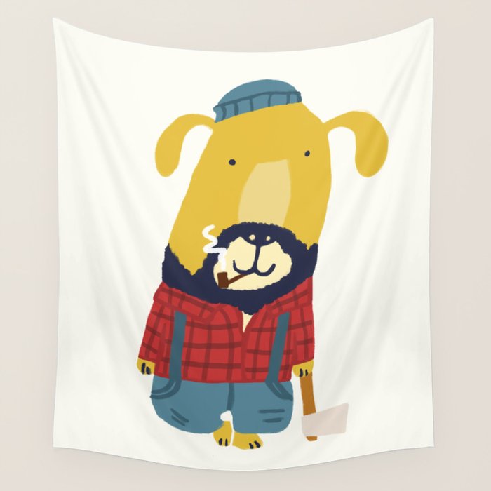 Rugged Roger - the lumberjack Wall Tapestry Gallery Image 4