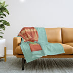 Dragon On Hot Air Balloon Throw Blanket Gallery Image 1