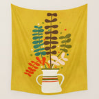 Potted Leaves Wall Tapestry Gallery Image 4