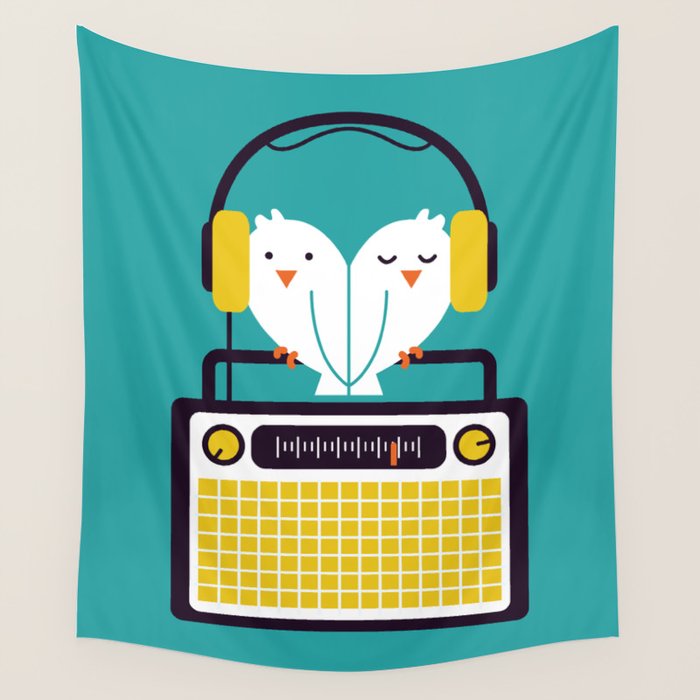 Radio Mode Love Wall Tapestry Gallery Image 1