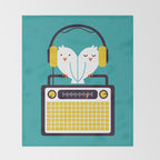 Radio Mode Love Throw Blanket Gallery Image 2