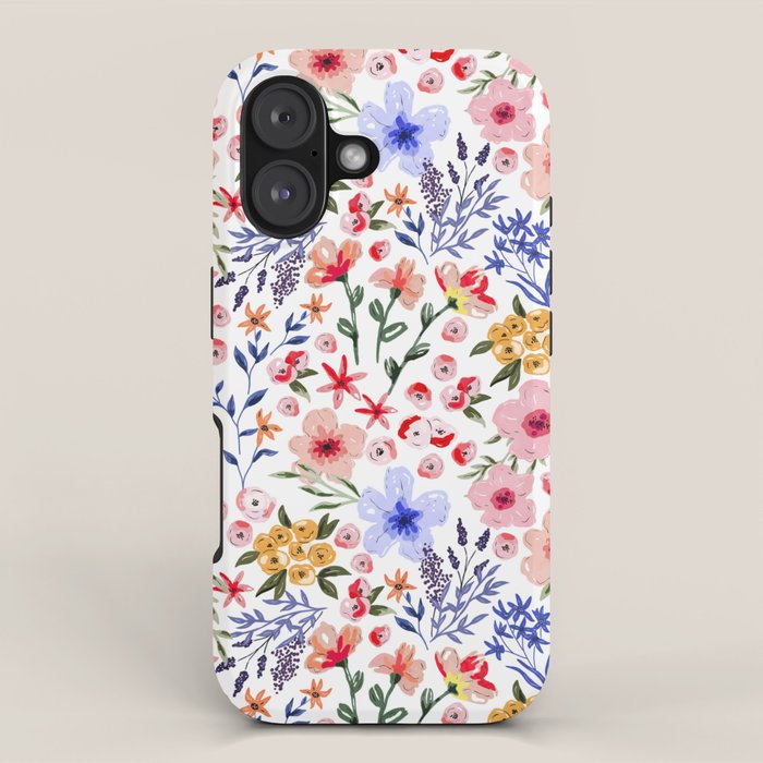 Simple colorful flowery meadow iPhone Case Gallery Image 1