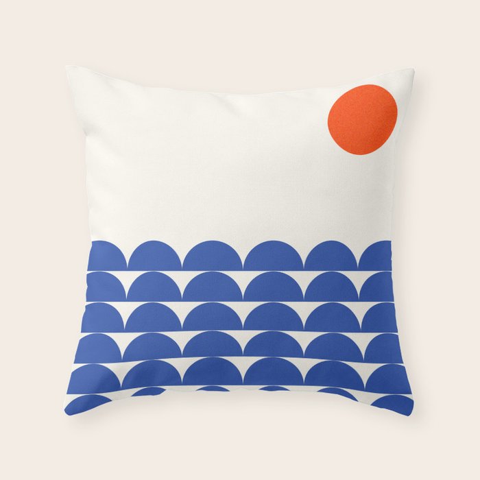 Sun&sea Throw Pillow Gallery Image 1