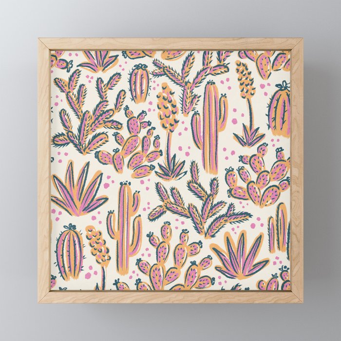 Cactus Desert - Sunset  Mini Art Print Gallery Image 1