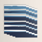 Ocean Beach Striped Landscape, Navy, Blue, Gray Wrapping Paper Gallery Image 3
