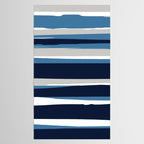 Ocean Beach Striped Landscape, Navy, Blue, Gray Tablecloth Gallery Image 2