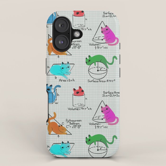 Cat Math iPhone Case Gallery Image 1