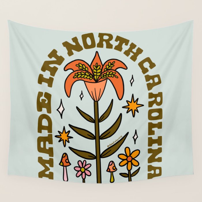 Made In North Carolina Wall Tapestry Gallery Image 1