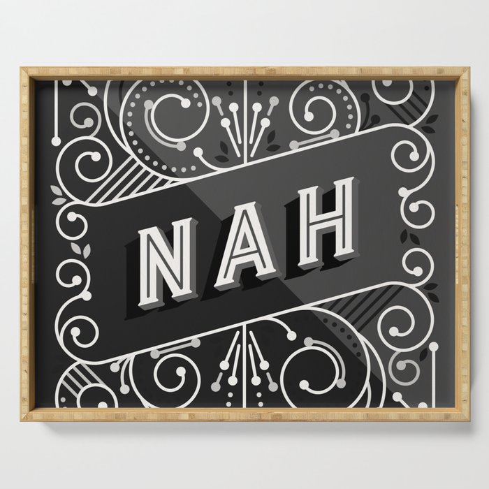 Nah - Black & Grey Palette Serving Tray Gallery Image 1
