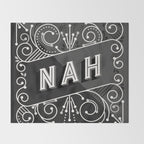 Nah - Black & Grey Palette Throw Blanket Gallery Image 2