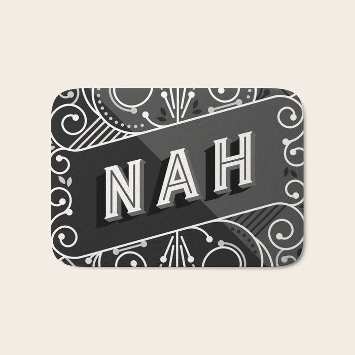 Nah - Black & Grey Palette Bath Mat Gallery Image 1