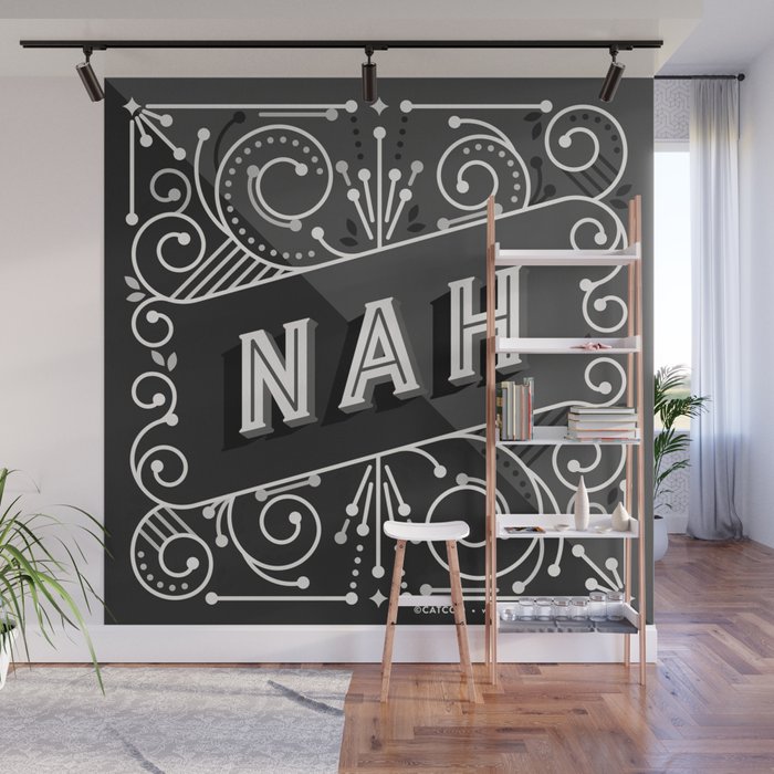 Nah - Black & Grey Palette Wall Mural Gallery Image 1