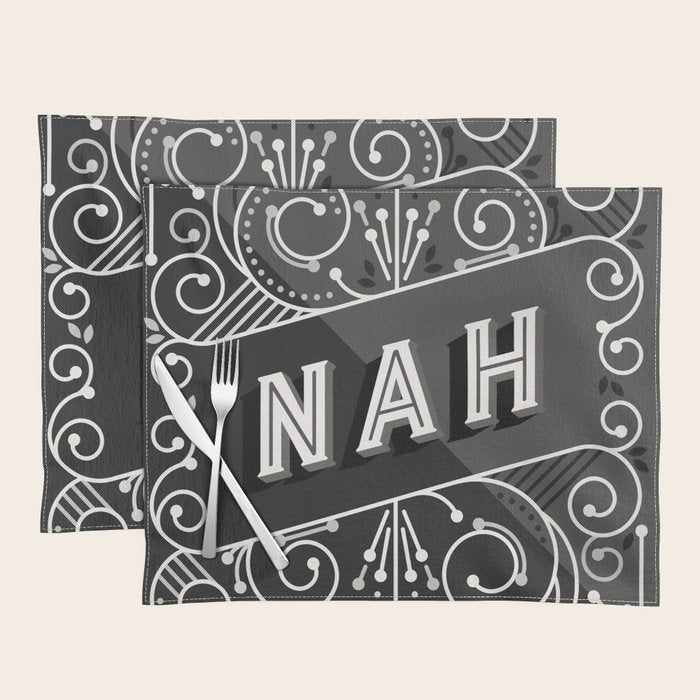 Nah - Black & Grey Palette Placemat Gallery Image 1