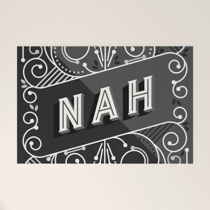 Nah - Black & Grey Palette Welcome Mat Gallery Image 1