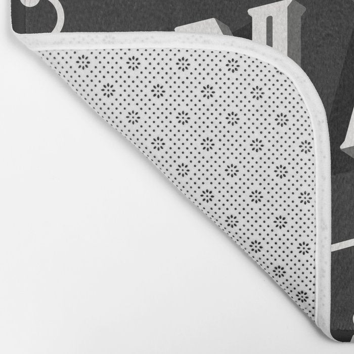 Nah - Black & Grey Palette Bath Mat Gallery Image 2