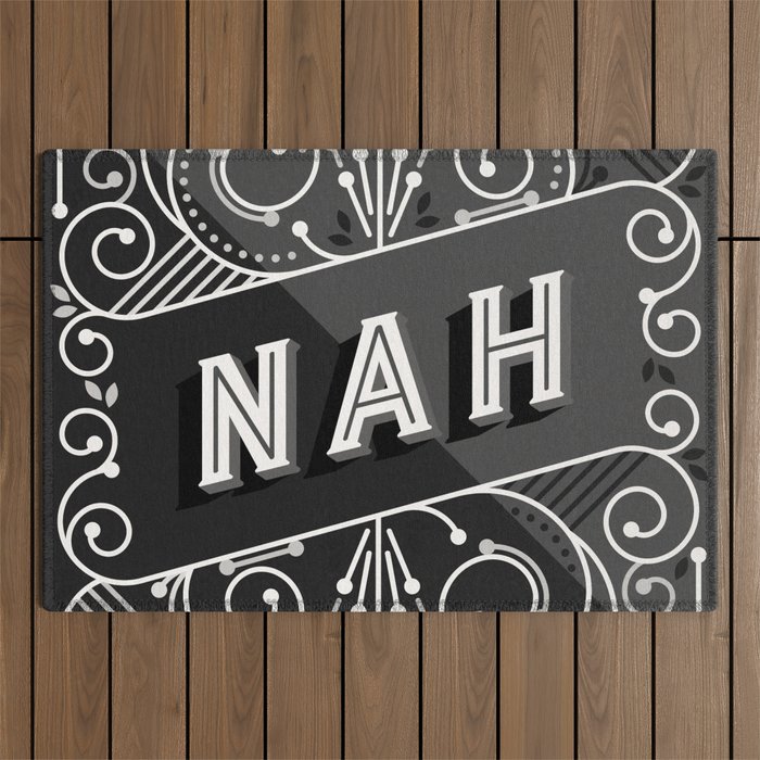 Nah - Black & Grey Palette Outdoor Rug Gallery Image 1