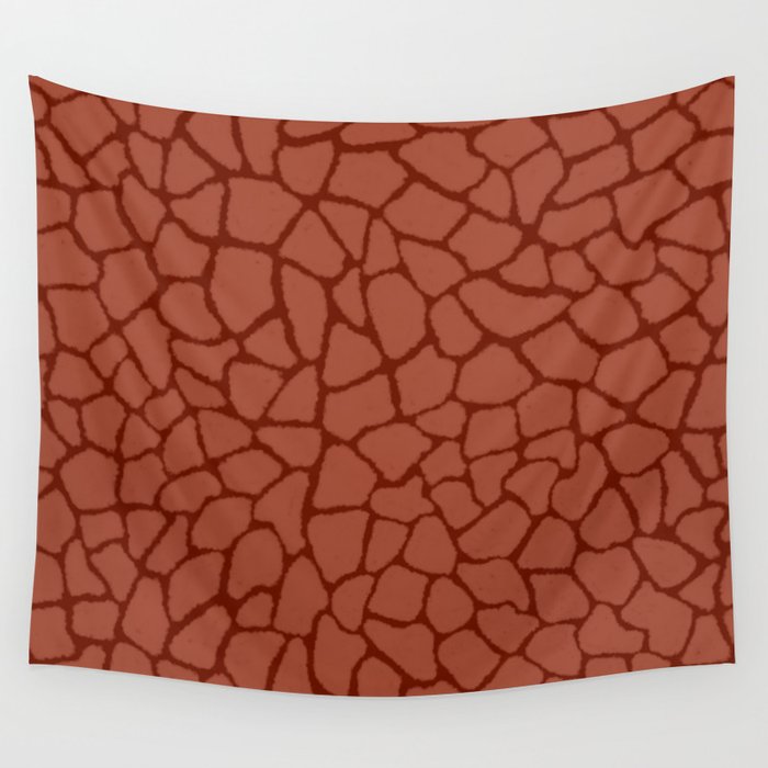 Mosaic Abstract Art Ruby Wall Tapestry Gallery Image 1