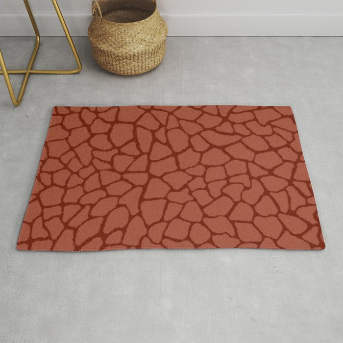 Mosaic Abstract Art Ruby Rug Gallery Image 1