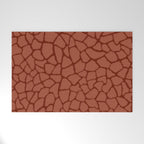 Mosaic Abstract Art Ruby Welcome Mat Gallery Image 1