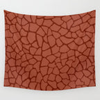 Mosaic Abstract Art Ruby Wall Tapestry Gallery Image 4