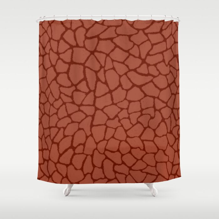 Mosaic Abstract Art Ruby Shower Curtain Gallery Image 1
