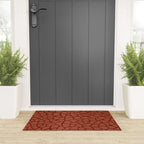 Mosaic Abstract Art Ruby Welcome Mat Gallery Image 3