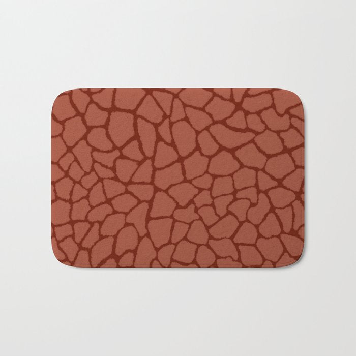 Mosaic Abstract Art Ruby Bath Mat Gallery Image 1