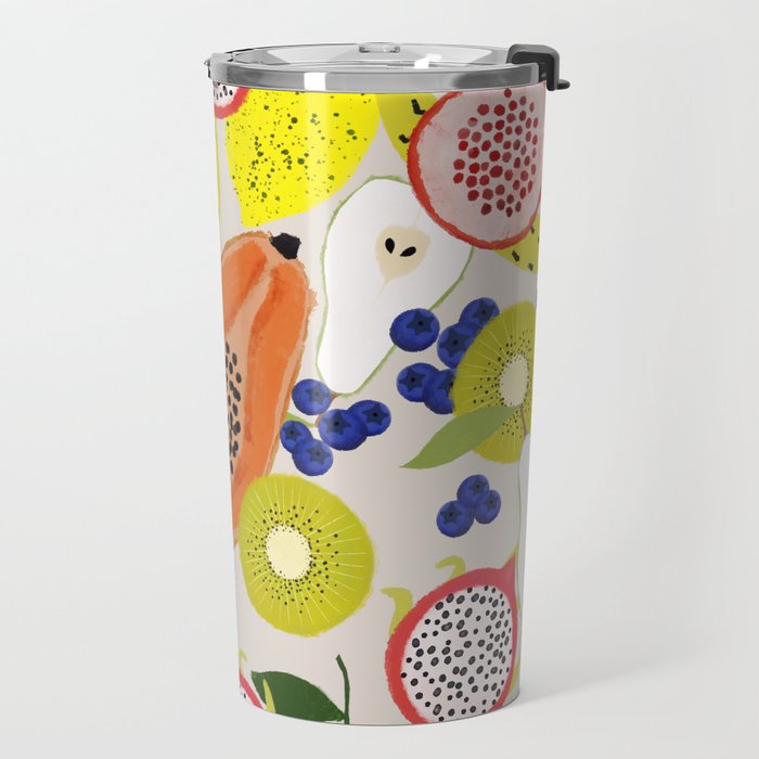 Tropical fruits Travel Mug Gallery Image 2