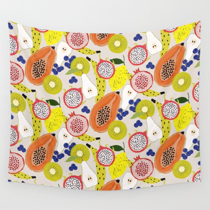 Tropical fruits Wall Tapestry Gallery Image 1