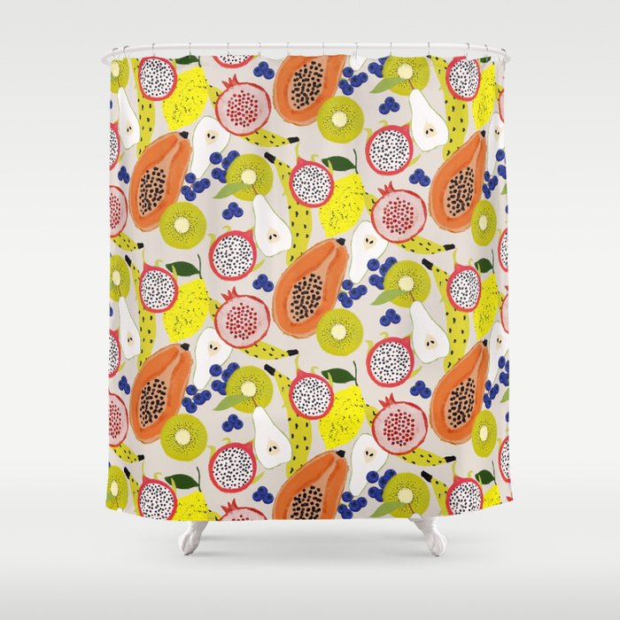 Tropical fruits Shower Curtain Gallery Image 1