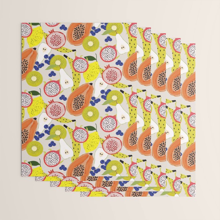 Tropical fruits Wrapping Paper Gallery Image 3