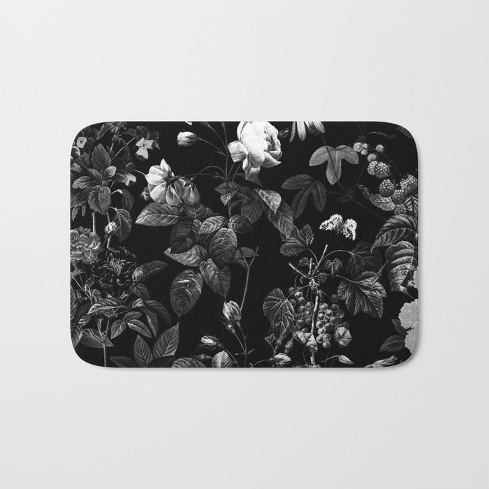 DARK FLOWER Bath Mat Gallery Image 1
