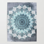 BOHOCHIC MANDALA IN BLUE Poster Gallery Image 4