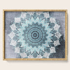 BOHOCHIC MANDALA IN BLUE Serving Tray Gallery Image 1