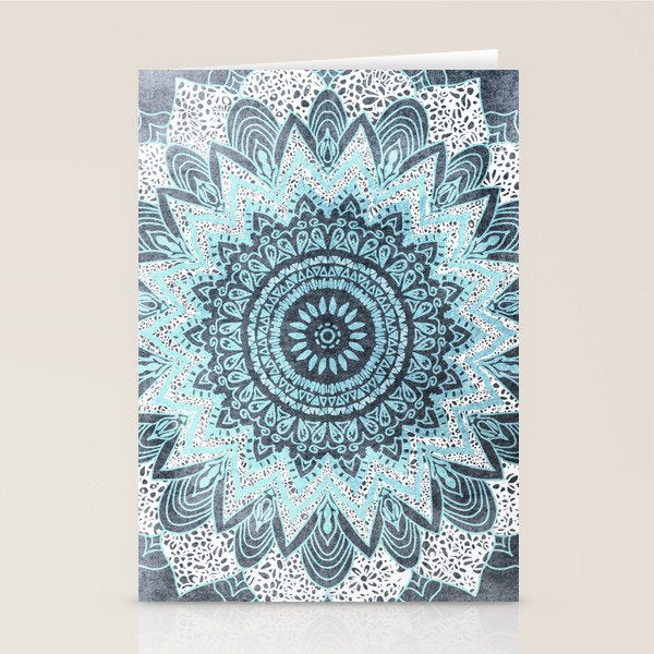 BOHOCHIC MANDALA IN BLUE Stationery Card Gallery Image 2