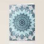 BOHOCHIC MANDALA IN BLUE Stationery Card Gallery Image 2