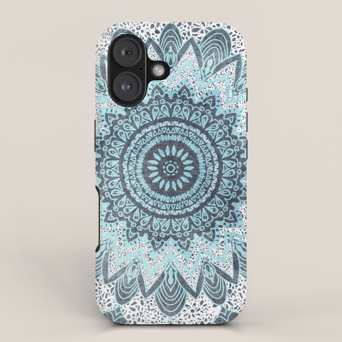 BOHOCHIC MANDALA IN BLUE iPhone Case