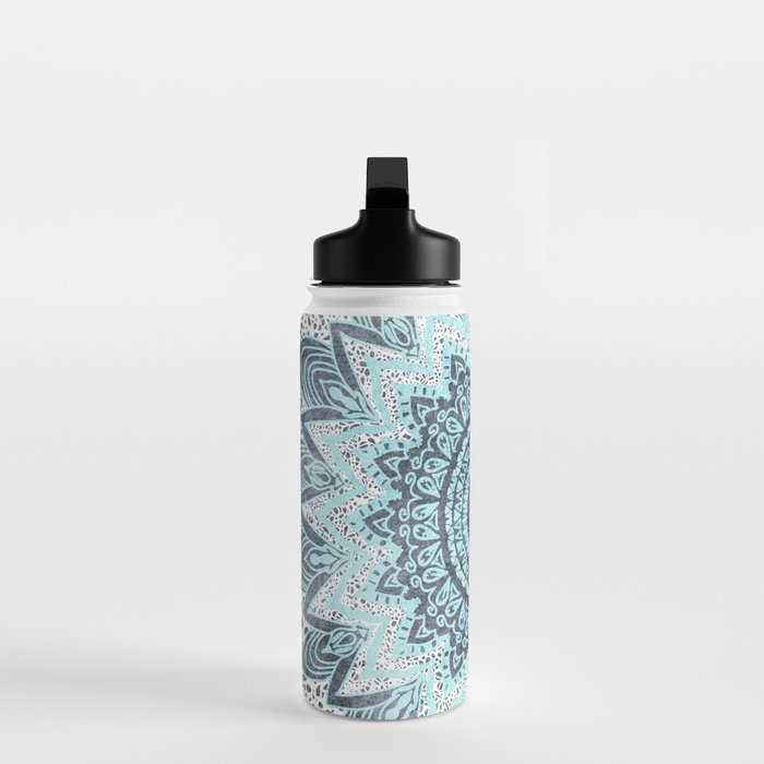 BOHOCHIC MANDALA IN BLUE Water Bottle Gallery Image 3