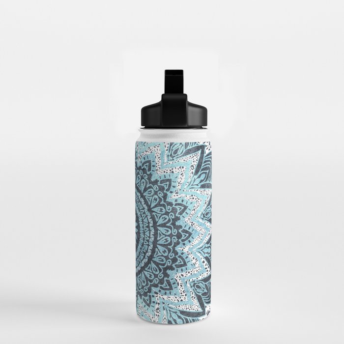 BOHOCHIC MANDALA IN BLUE Water Bottle Gallery Image 2