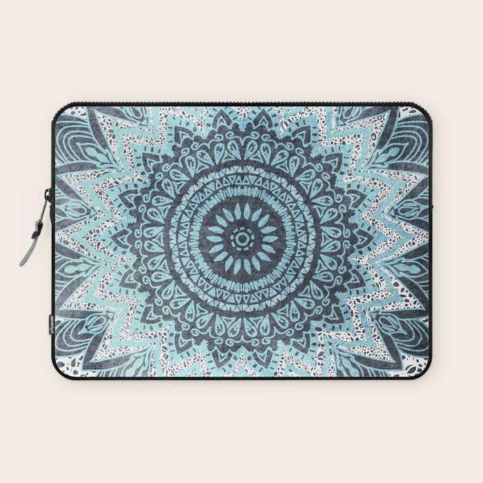 BOHOCHIC MANDALA IN BLUE Laptop Sleeve Gallery Image 1