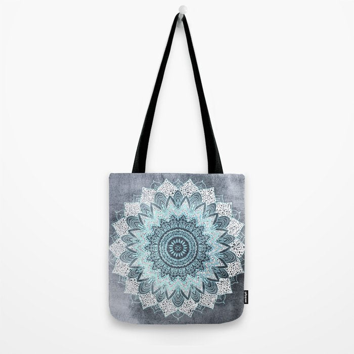BOHOCHIC MANDALA IN BLUE Tote Bag Gallery Image 2