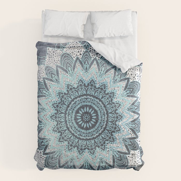 BOHOCHIC MANDALA IN BLUE Duvet Cover Gallery Image 6
