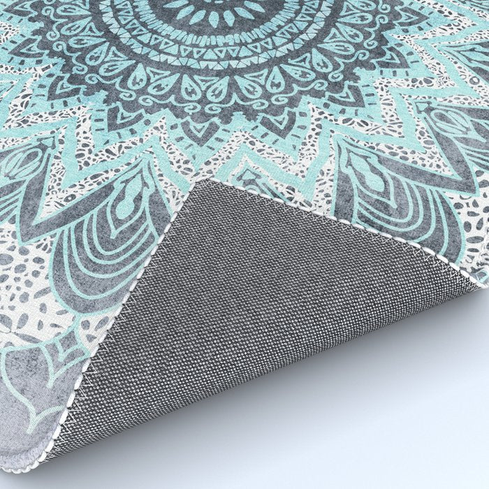 BOHOCHIC MANDALA IN BLUE Rug Gallery Image 4
