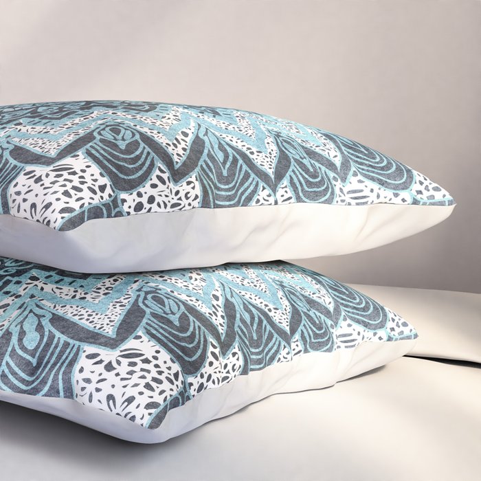 BOHOCHIC MANDALA IN BLUE Pillow Sham Gallery Image 3