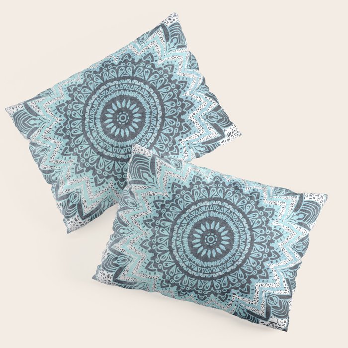 BOHOCHIC MANDALA IN BLUE Pillow Sham Gallery Image 3