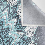 BOHOCHIC MANDALA IN BLUE Wall Tapestry Gallery Image 3