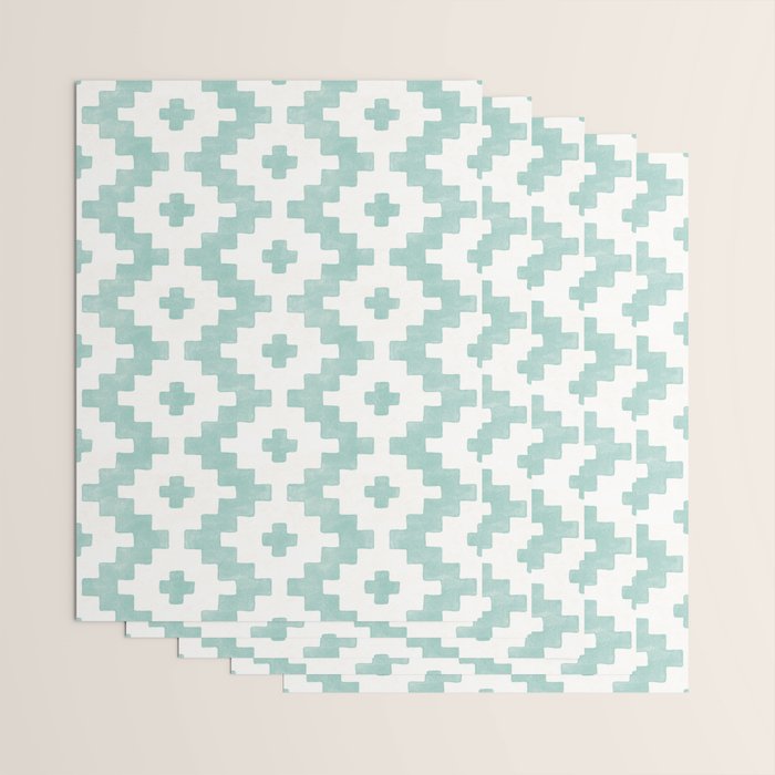Taos - Turquoise  Wrapping Paper Gallery Image 3