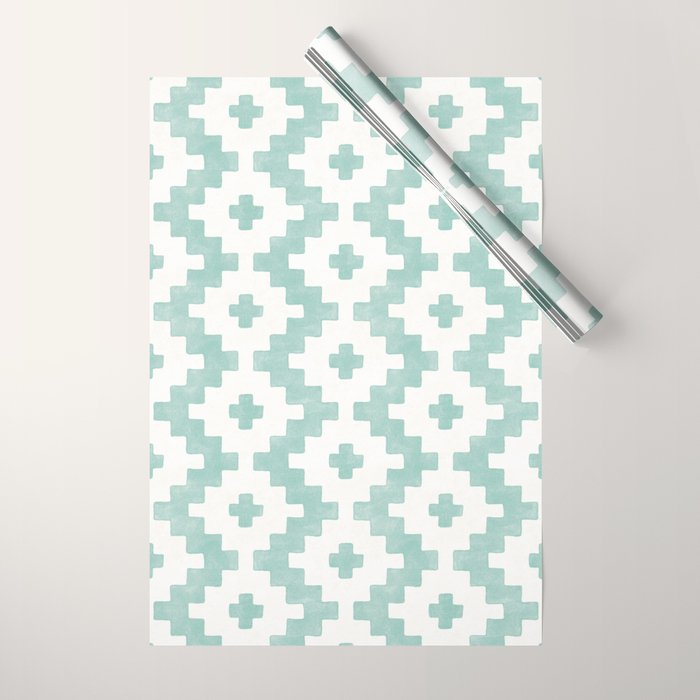 Taos - Turquoise  Wrapping Paper Gallery Image 1